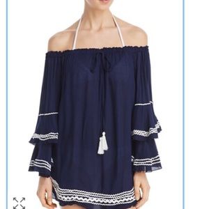 Off the shoulder Flowy Beach Cover Up
